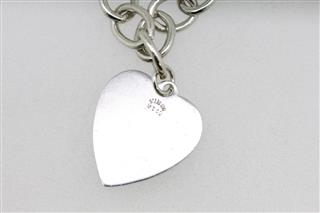 Sterling Silver Heart Charm Toggle Necklace - 16